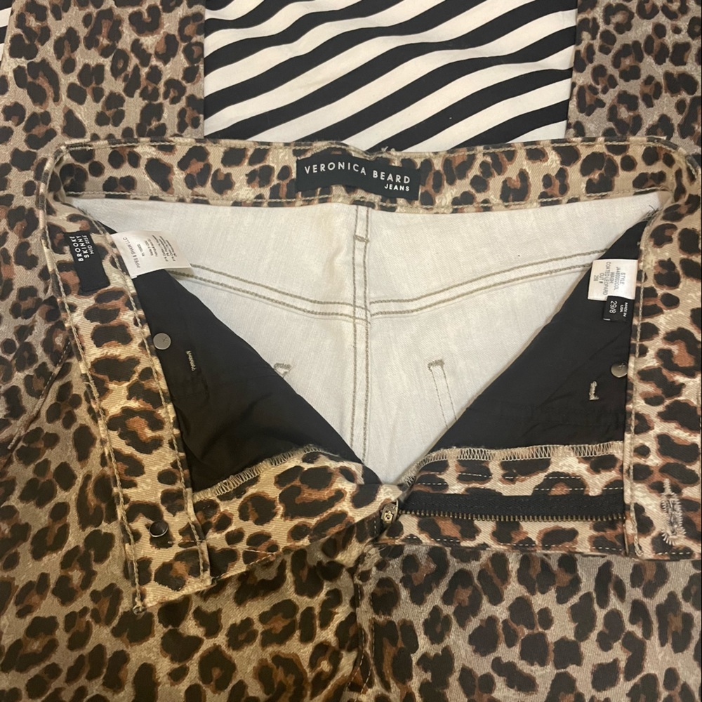 Veronica Beard - leopard print jeans - Brooke skinny mid-rise - Picture 5 of 6